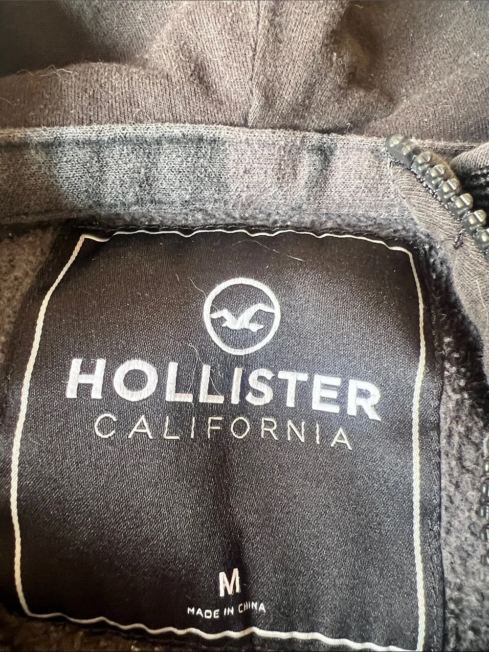 Hollister Gray & Charcoal Camo-Accent Hooded Sweatshirt